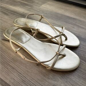 NWOT Splendid Metallic gold goddess fairy feminine vacation Sandals size 8.5